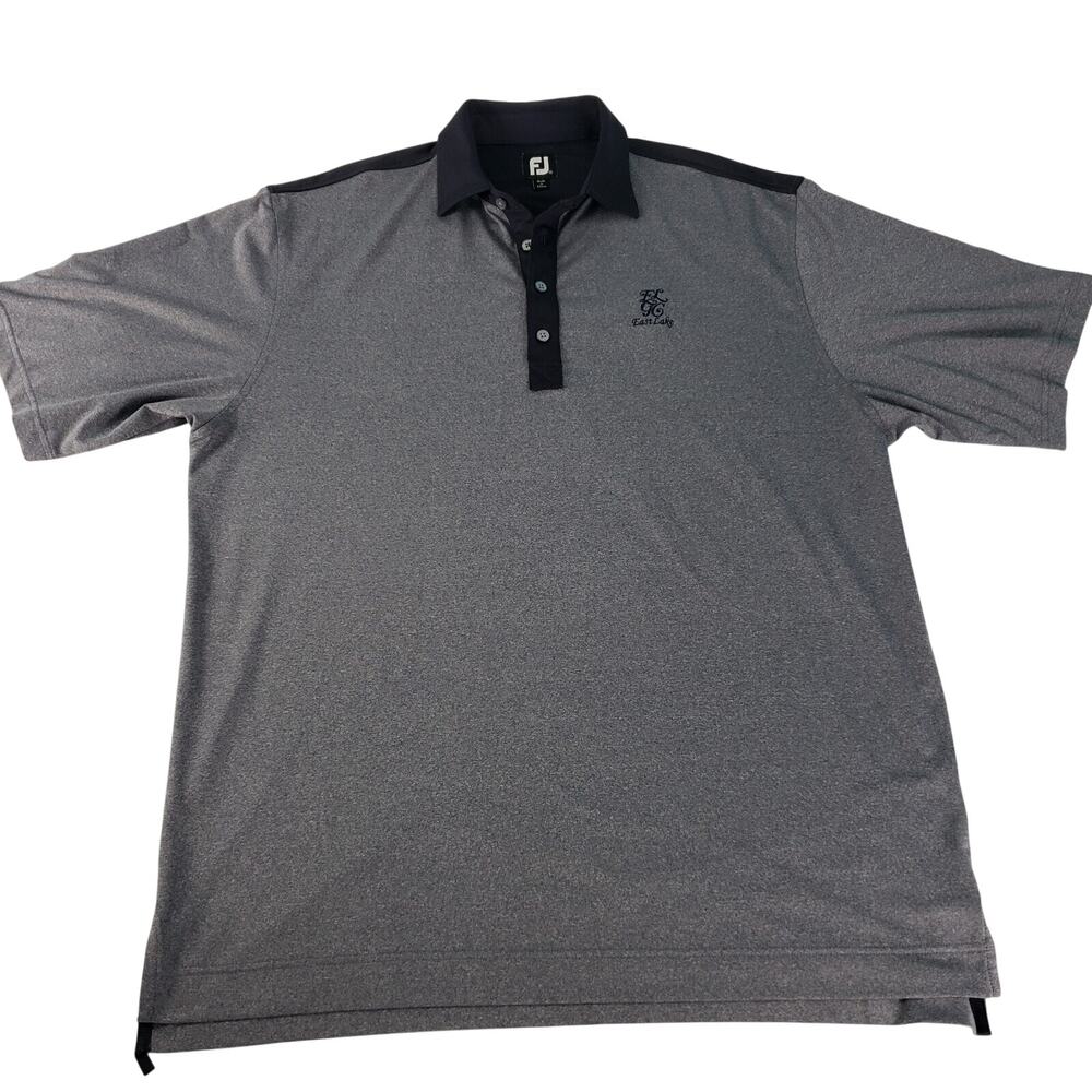 Footjoy‎ Golf Polo East Lake GC Shirt Mens XL Short Sleeve Blue/Gray.